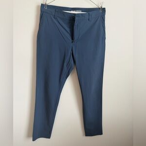 RHONE Men's Steel Blue Slim Resort Pants